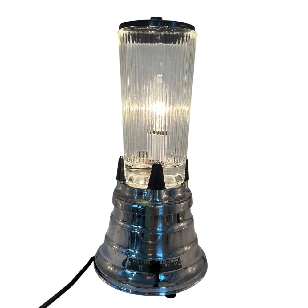 Retro Chrome Blender Lamp Waring Blendor Upcycled Kitchen Light